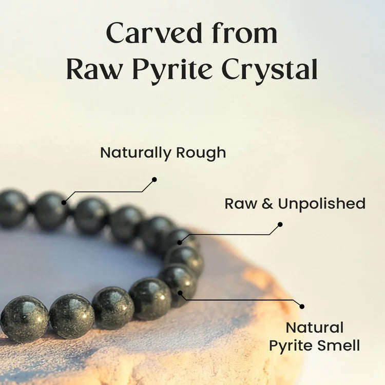Raw Pyrite Mantra Abhimantrit Manifestation Bracelet