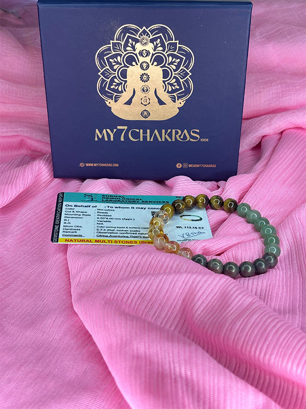 My7Chakras Authentic Money Magnet Bracelet + FREE 7 Chakras Lava Bracelet + Virat Kohli & Anushka Sharma Digital Jap Counter